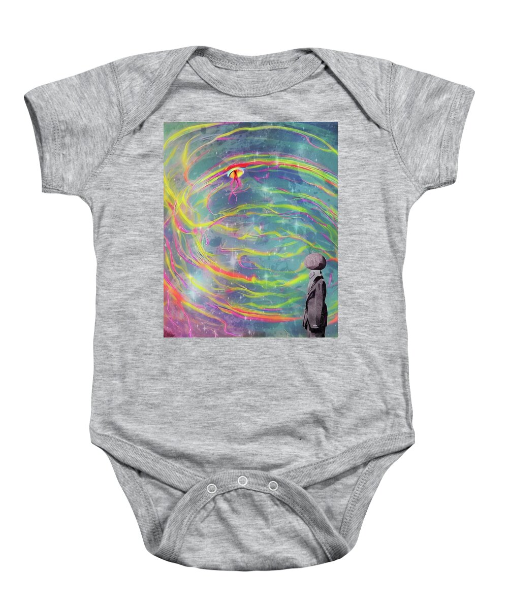 Rapture Baby Onesie featuring the digital art Surprise Rapture by Ally White