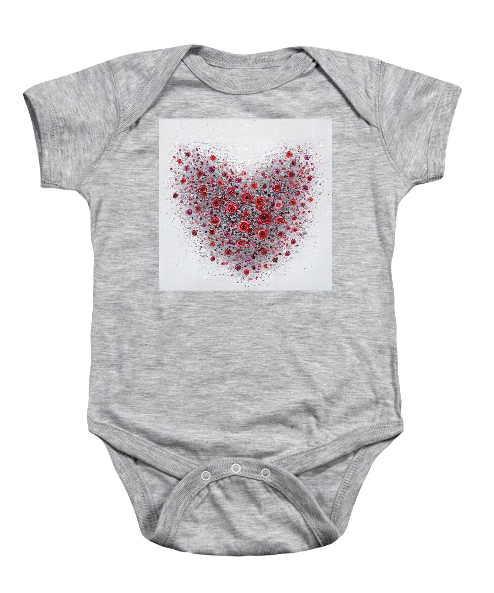 Heart Baby Onesie featuring the painting Sweet Hearted by Amanda Dagg