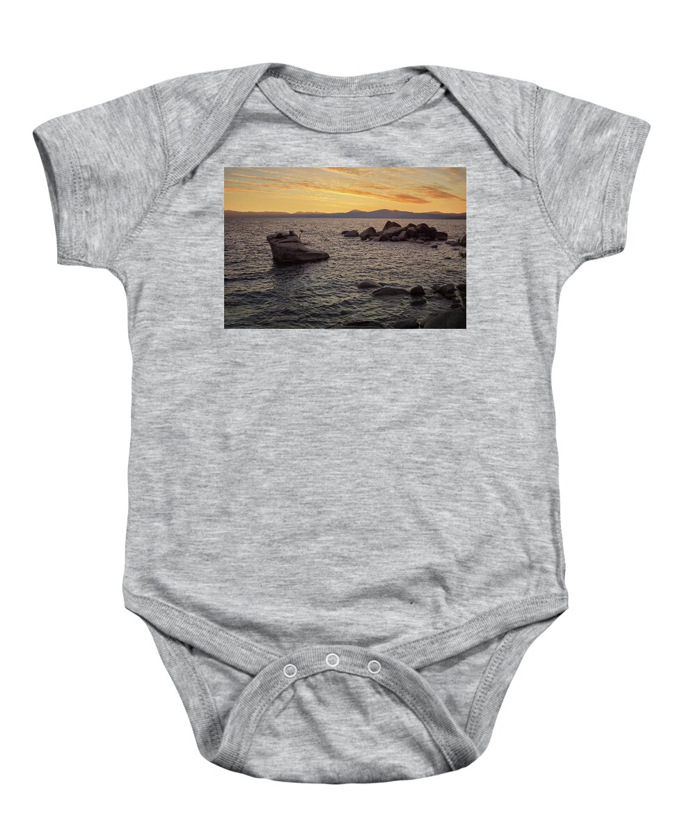 Landscape Baby Onesie featuring the photograph Tahoe Shoe Sunrise by Jon Glaser
