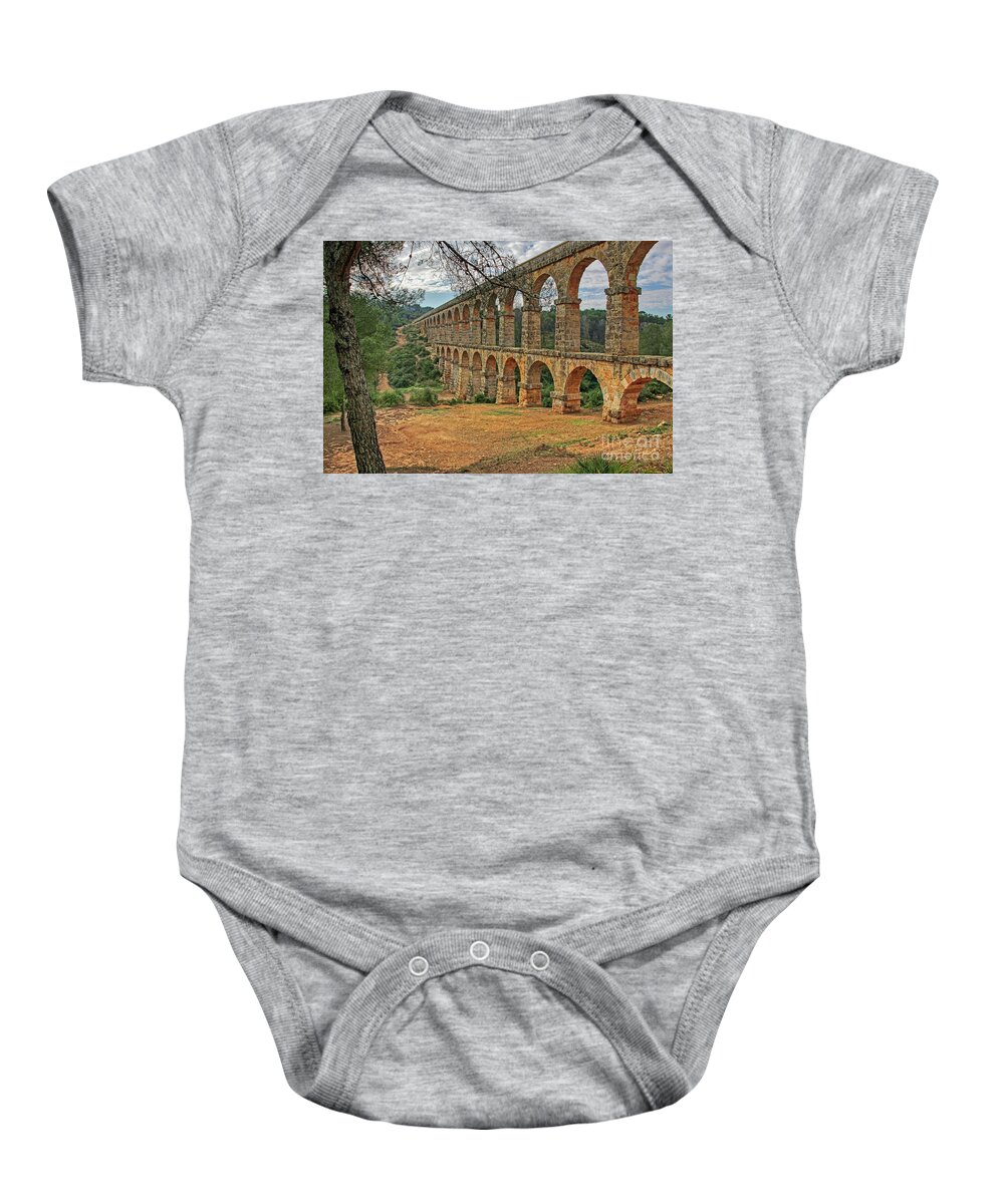 Travel Baby Onesie featuring the photograph Tarragonia Aqueduct by Tom Watkins PVminer pixs