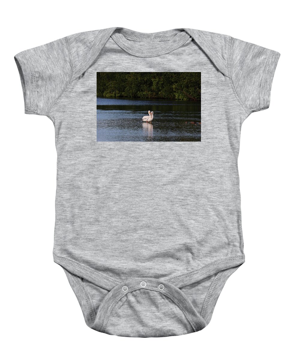 Bird Baby Onesie featuring the photograph Tender Love by Mingming Jiang