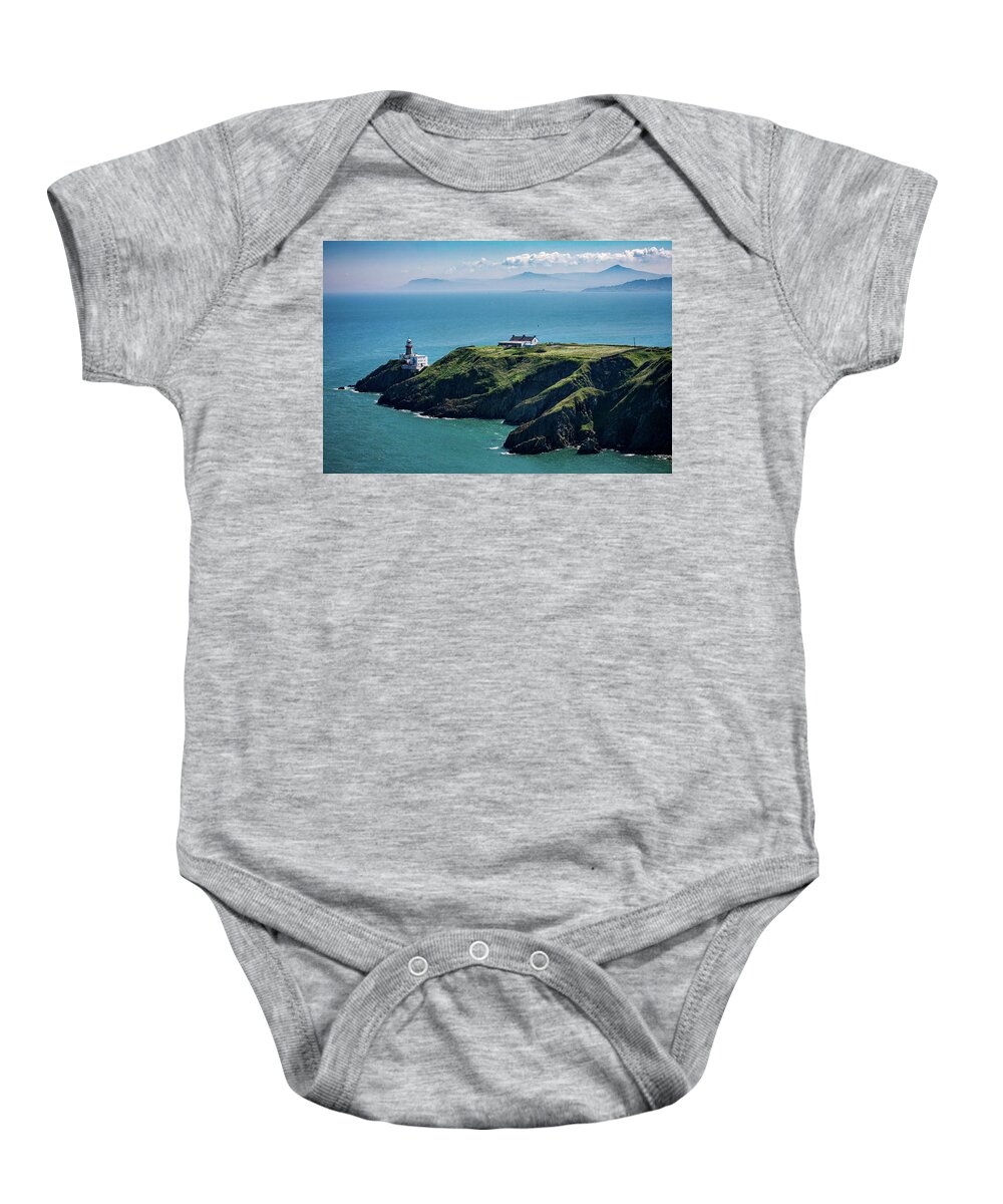 Baily Baby Onesie featuring the photograph The Baily Lighthouse - Howth, Dublin by John Soffe