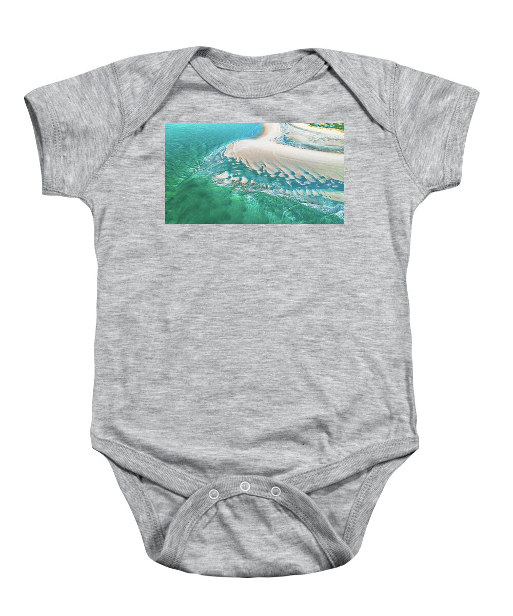 Water Baby Onesie featuring the photograph The bend at the end by Sand Catcher