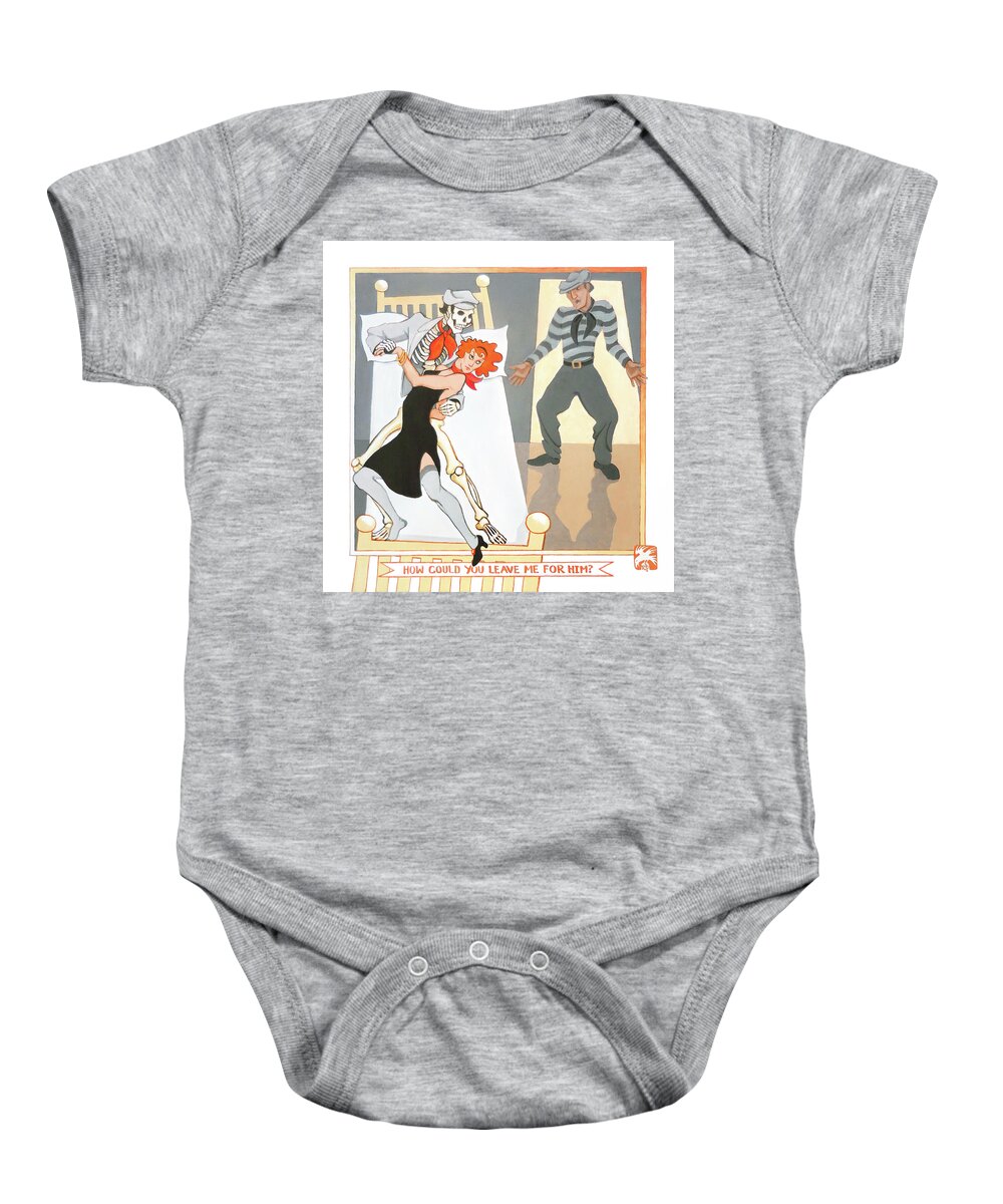 L'apache Baby Onesie featuring the painting The Boho Dance by Ruth Hooper