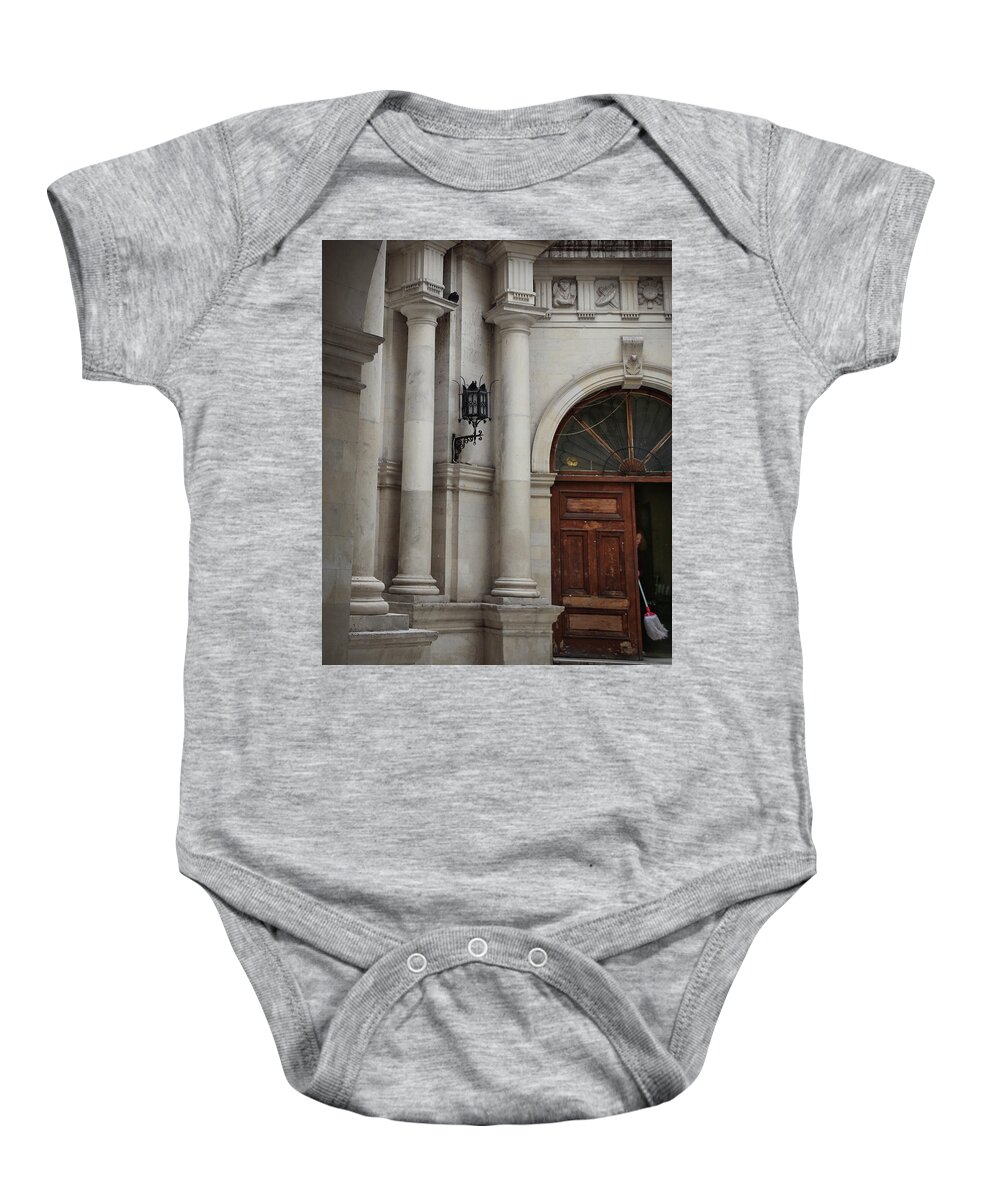 Greece Baby Onesie featuring the photograph The Mop by M Kathleen Warren