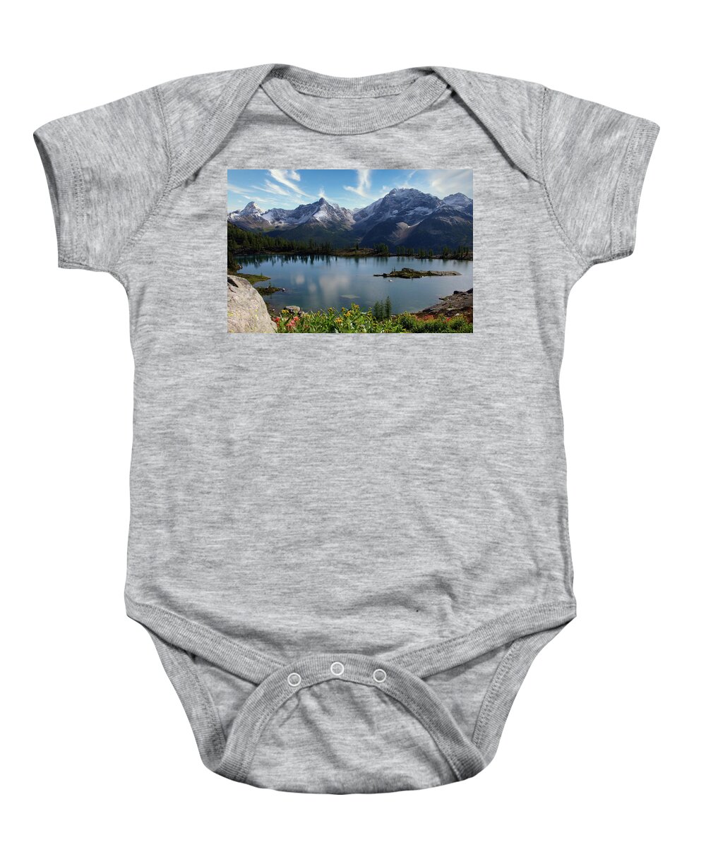 Lake Baby Onesie featuring the photograph Bugaboo's Bugaloo by Gene Taylor
