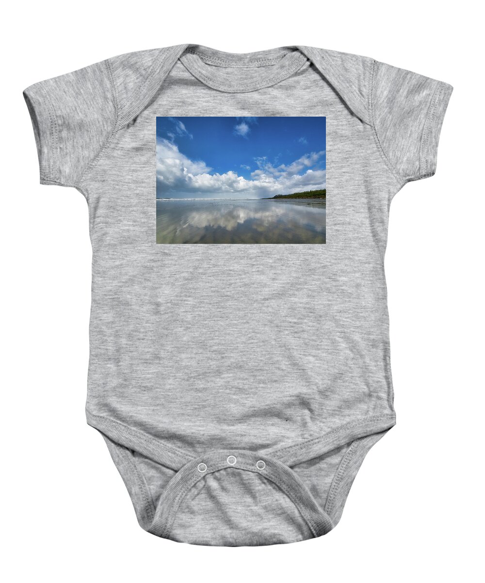 Tofino Baby Onesie featuring the photograph The Clouds and the Tide by Allan Van Gasbeck