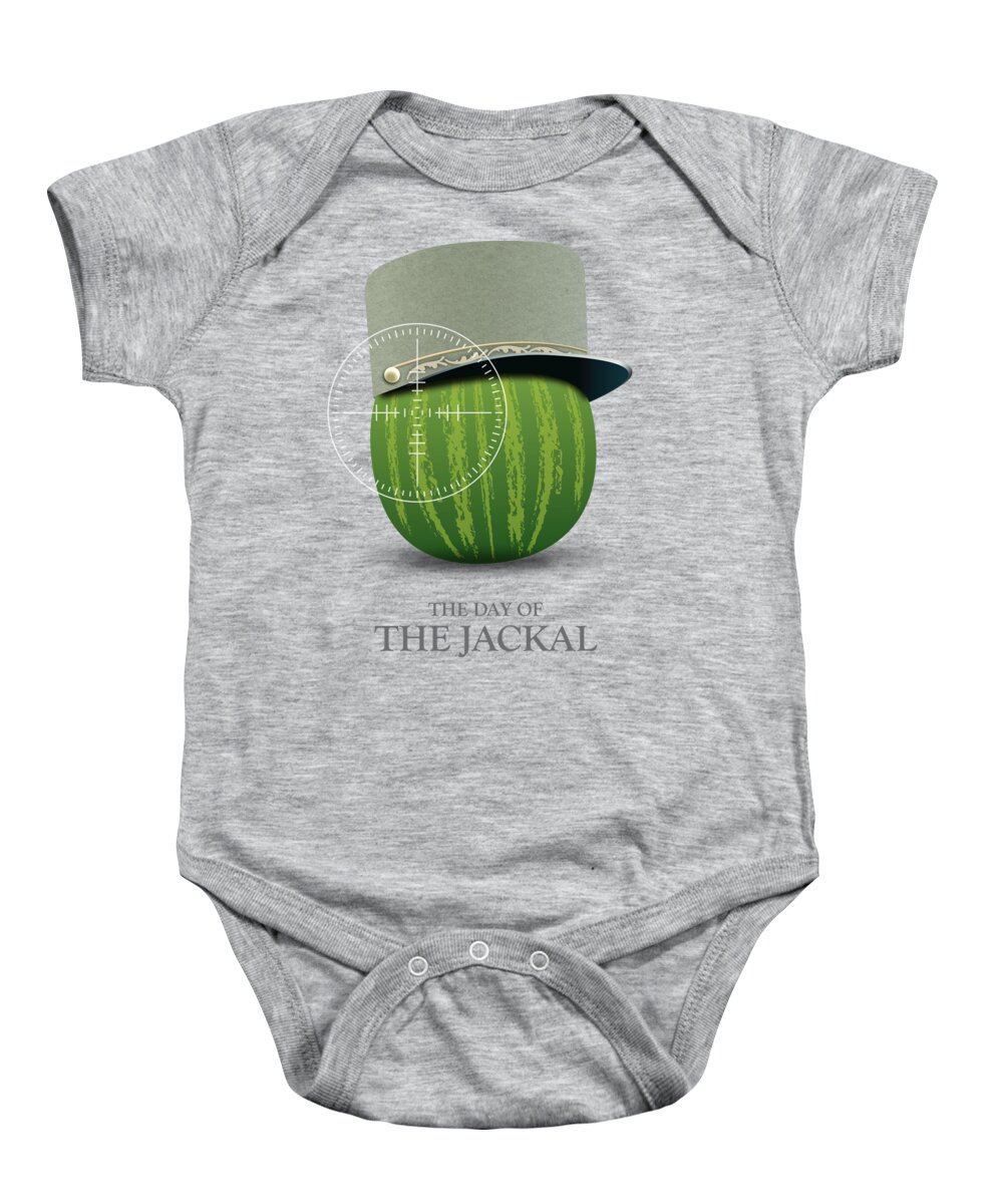 The Day Of The Jackal Baby Onesie featuring the digital art The Day of the Jackal - Alternative Movie Poster by Movie Poster Boy