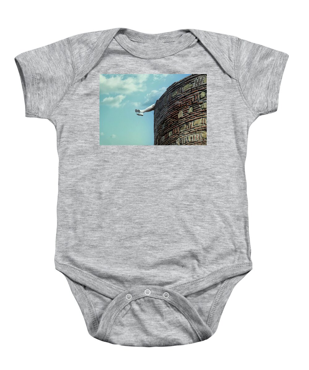 Height Baby Onesie featuring the photograph The Edge of Freeom by Susan Vineyard