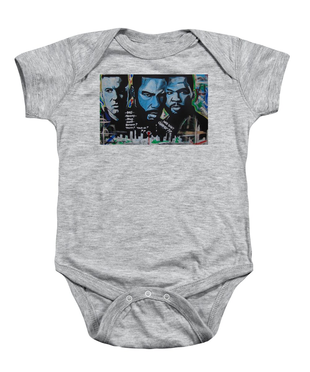Power Baby Onesie featuring the painting The End of Ghost by Antonio Moore