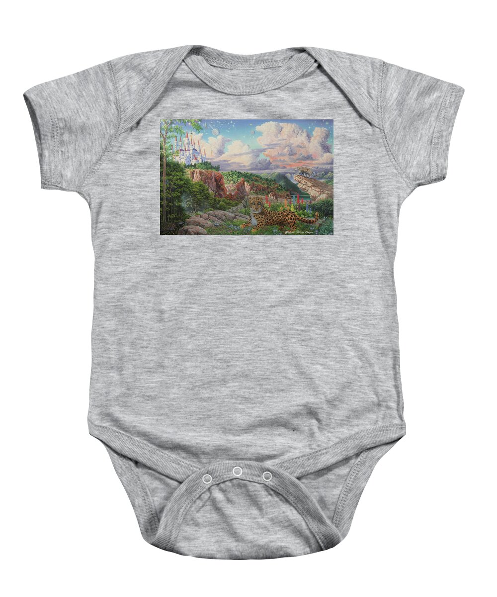 Castle Baby Onesie featuring the painting The Old Castle by Michael Goguen