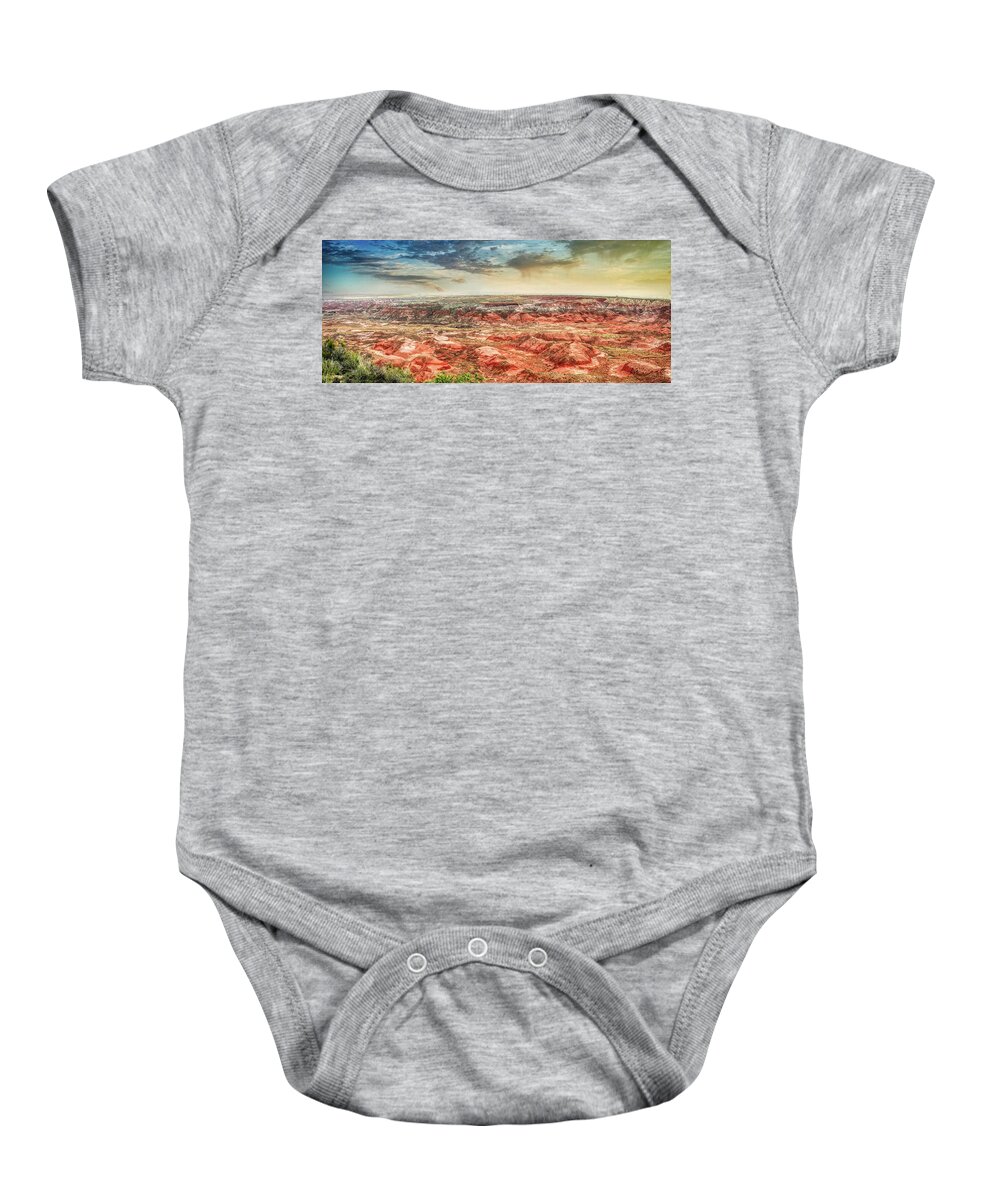 Painted Desert Baby Onesie featuring the photograph The Painted Desert 1 by Micah Offman