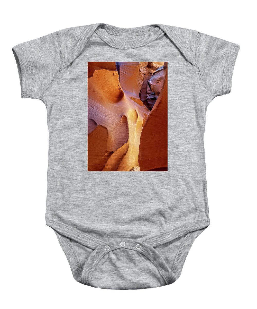 Antelope Canyon Baby Onesie featuring the photograph The Path by Dan McGeorge