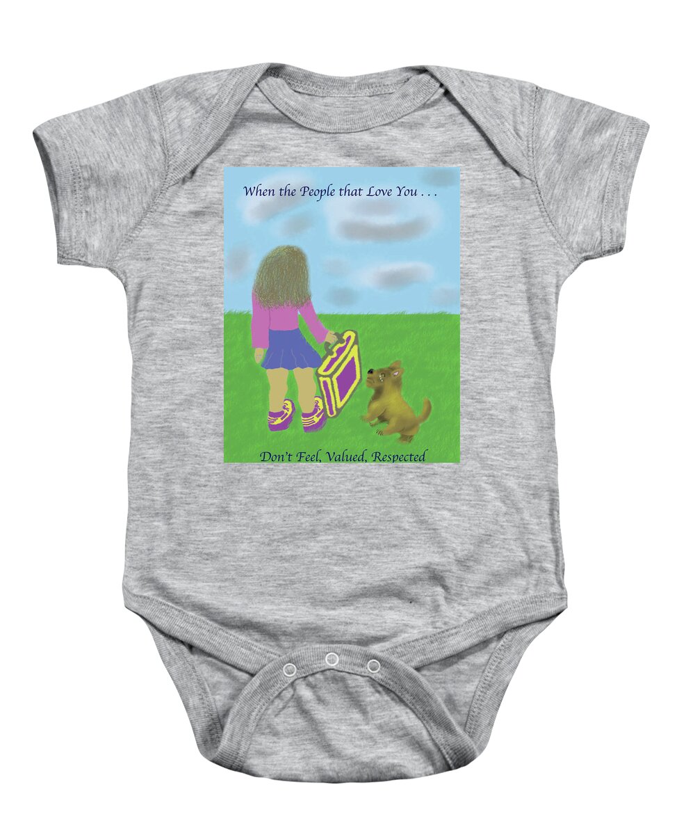 When Baby Onesie featuring the digital art The People that Love You by Linda Ritlinger