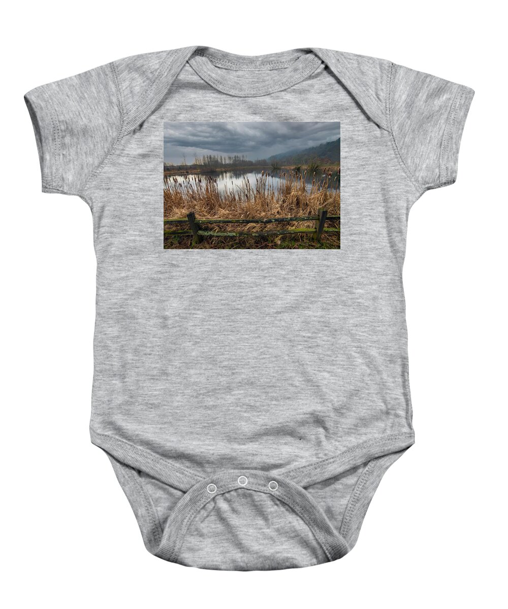 Pond Baby Onesie featuring the photograph The Pond by Jerry Cahill