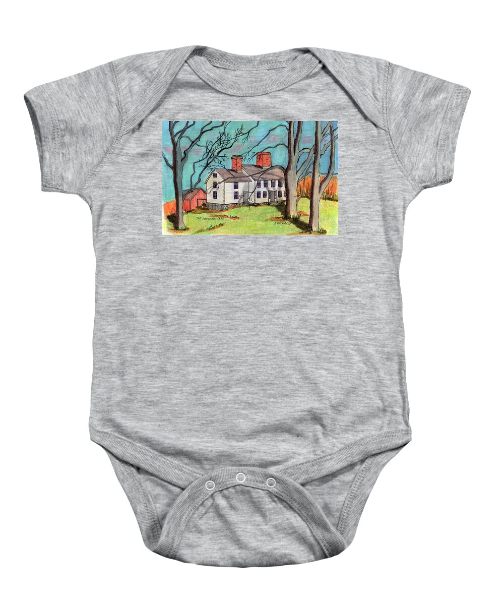 Paul Meinerth Baby Onesie featuring the drawing The Proctors by Paul Meinerth