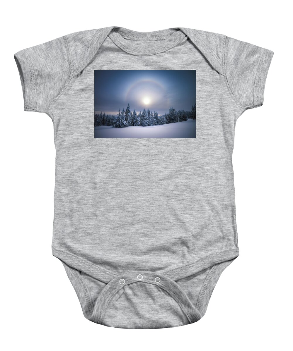Halo Baby Onesie featuring the photograph The Ring by Henry w Liu