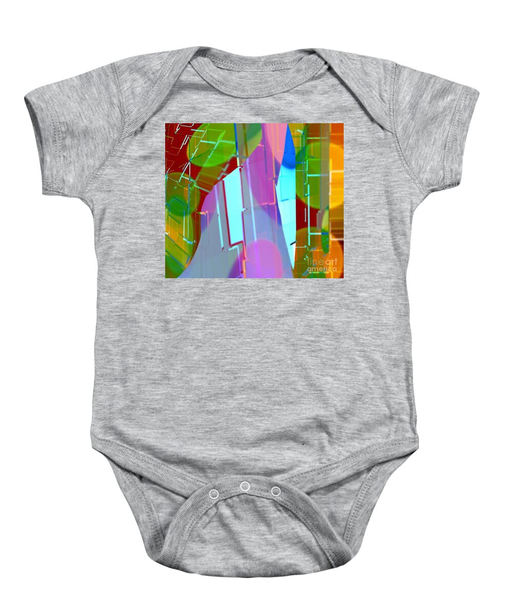 Contemporary Art Baby Onesie featuring the digital art The Trees Blew This Way and That by Jeremiah Ray