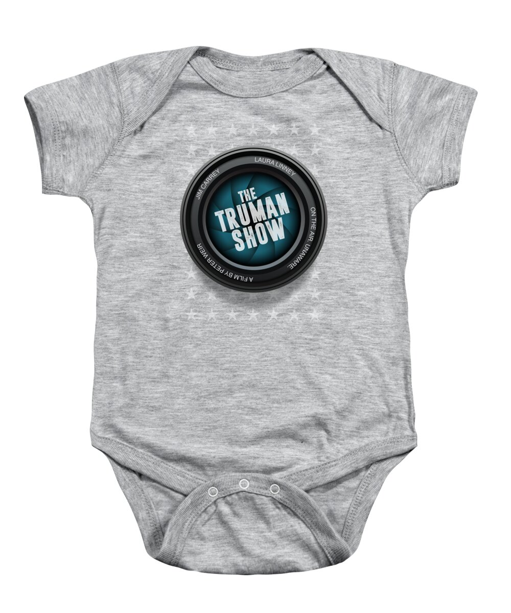 Movie Poster Baby Onesie featuring the digital art The Truman Show - Alternative Movie Poster by Movie Poster Boy