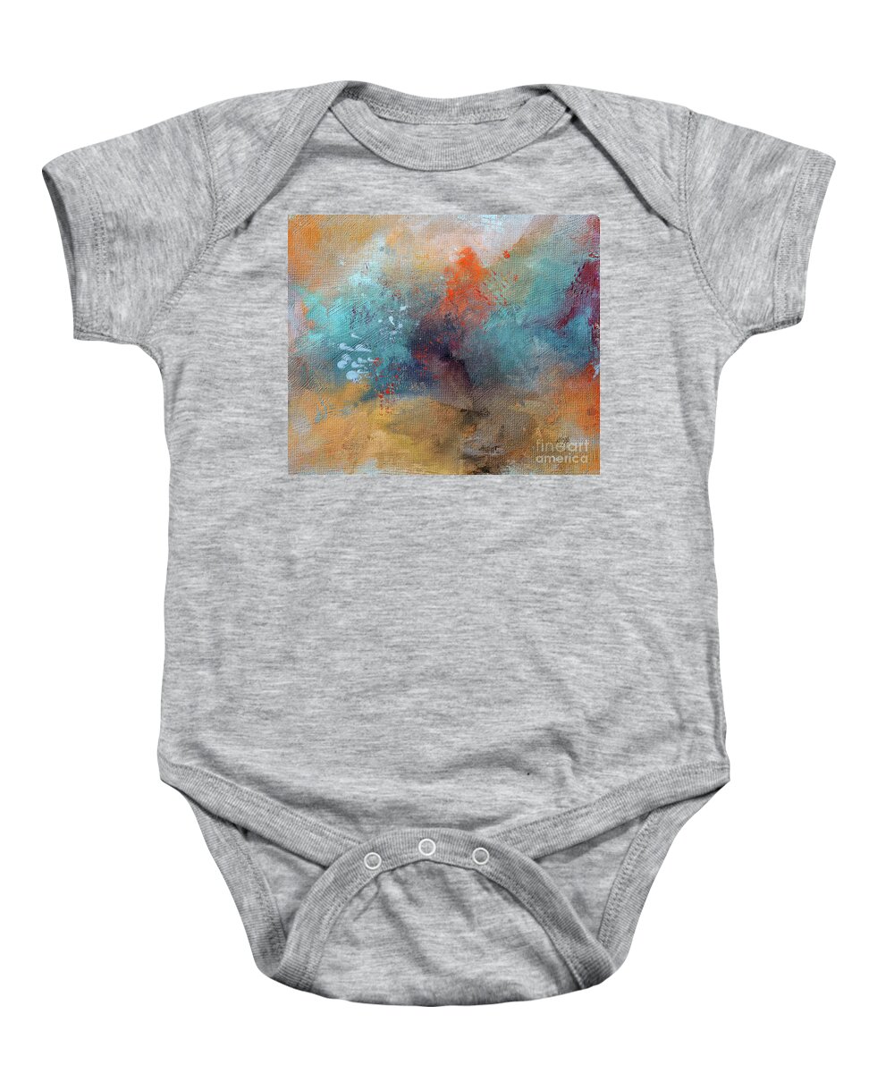Abstract Baby Onesie featuring the digital art The Unpredictable by Lois Bryan