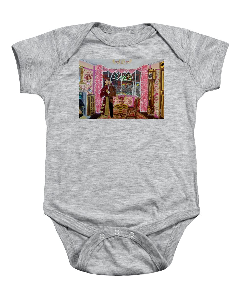 Lgbtq Baby Onesie featuring the mixed media The Victorian Victim by David Westwood