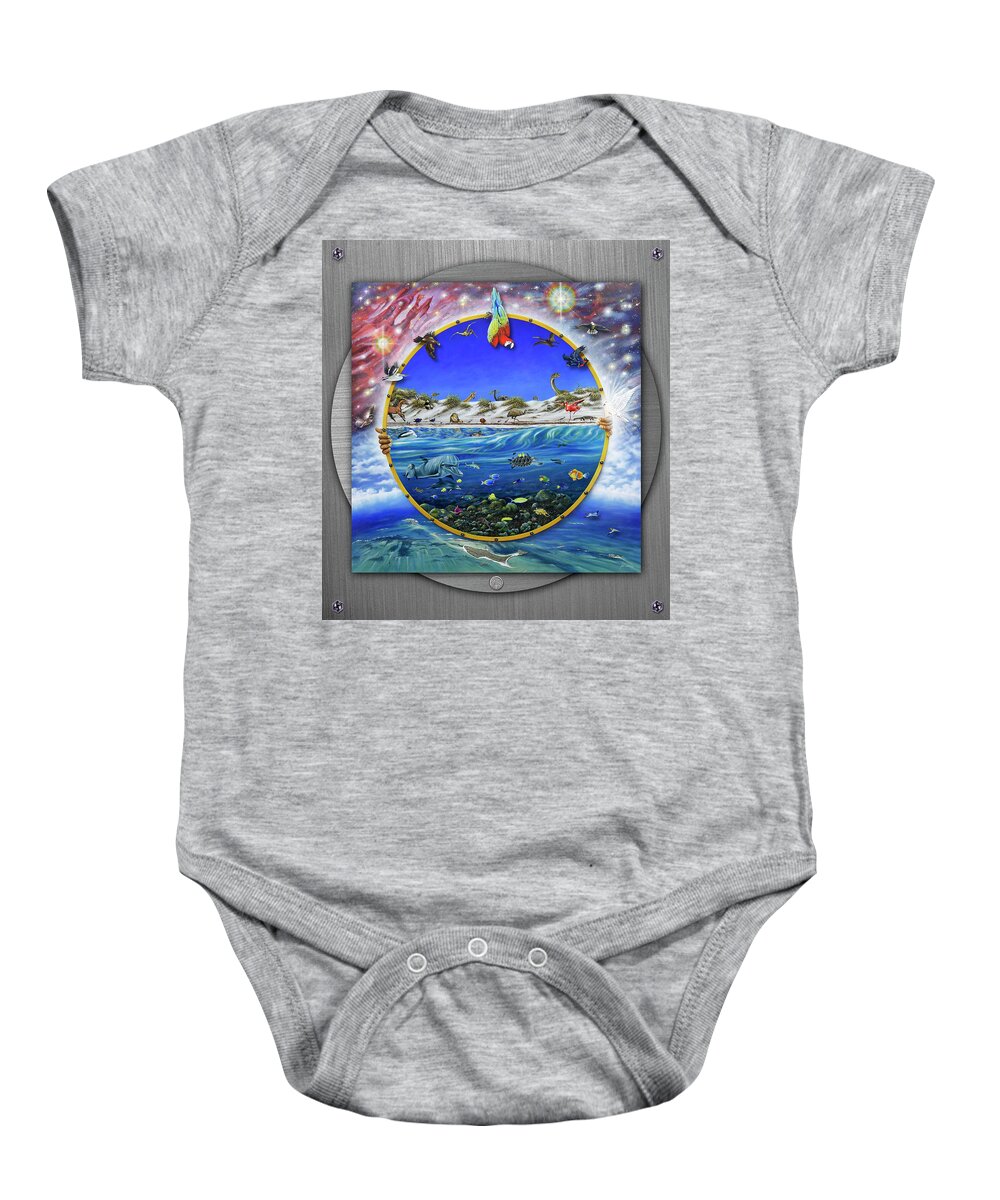 Animals Baby Onesie featuring the painting The wonder of it all by Ian Anderson