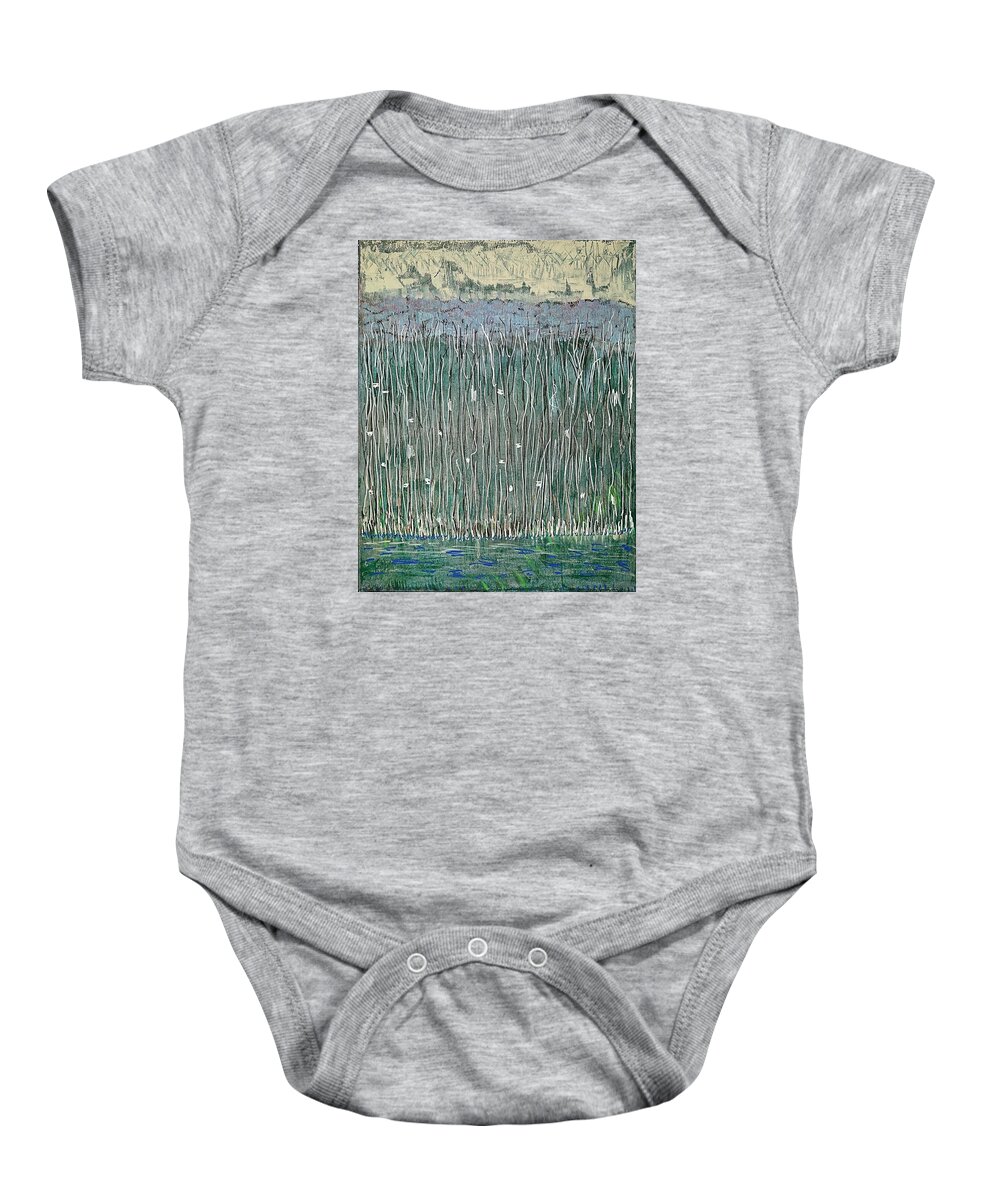 Colorado Baby Onesie featuring the painting Thru the Grasses by Pam O'Mara
