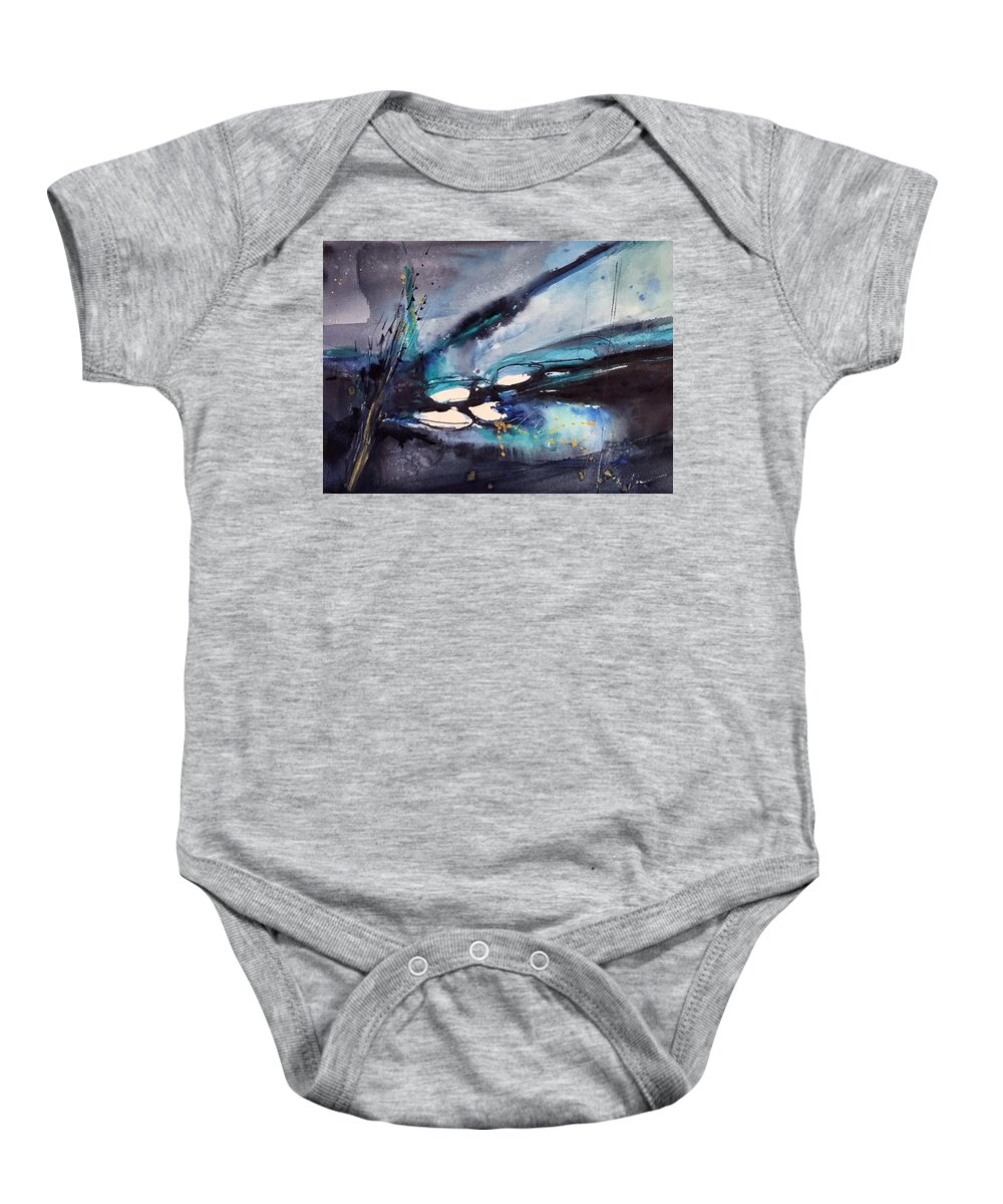Watercolor Baby Onesie featuring the painting Tide Pool by Judith Levins