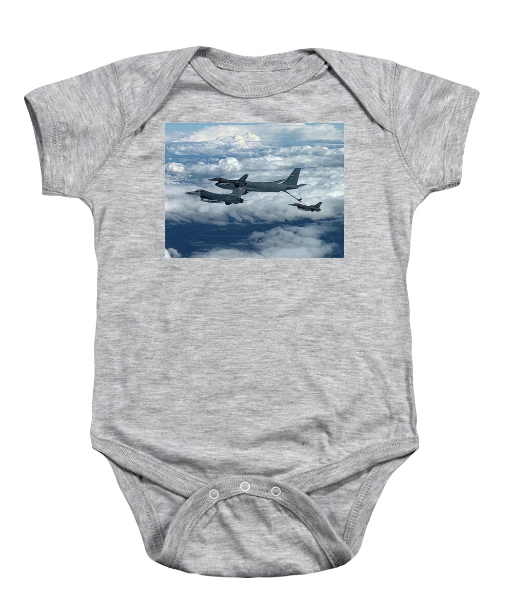 F-16 Fighting Falcon Baby Onesie featuring the photograph Topping Off 85th -TES by Stoneworks Imagery