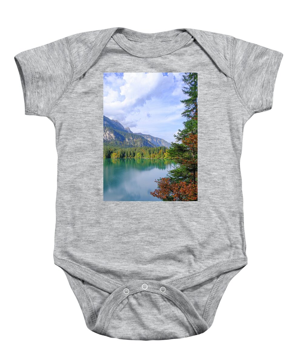 Italy Baby Onesie featuring the photograph Tovel Lake #10 by Alberto Zanoni