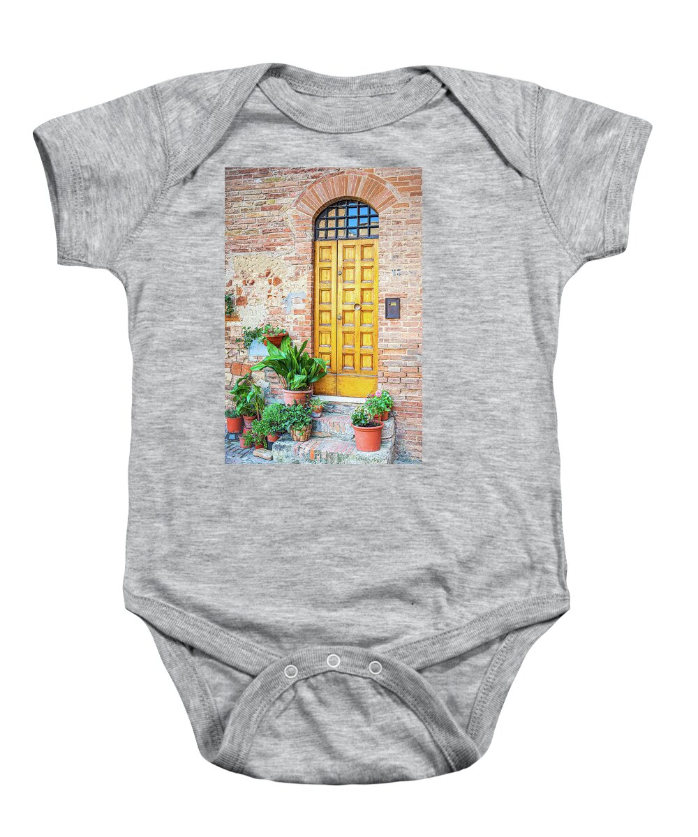 Italy Baby Onesie featuring the photograph Tuscan Door by Marla Brown