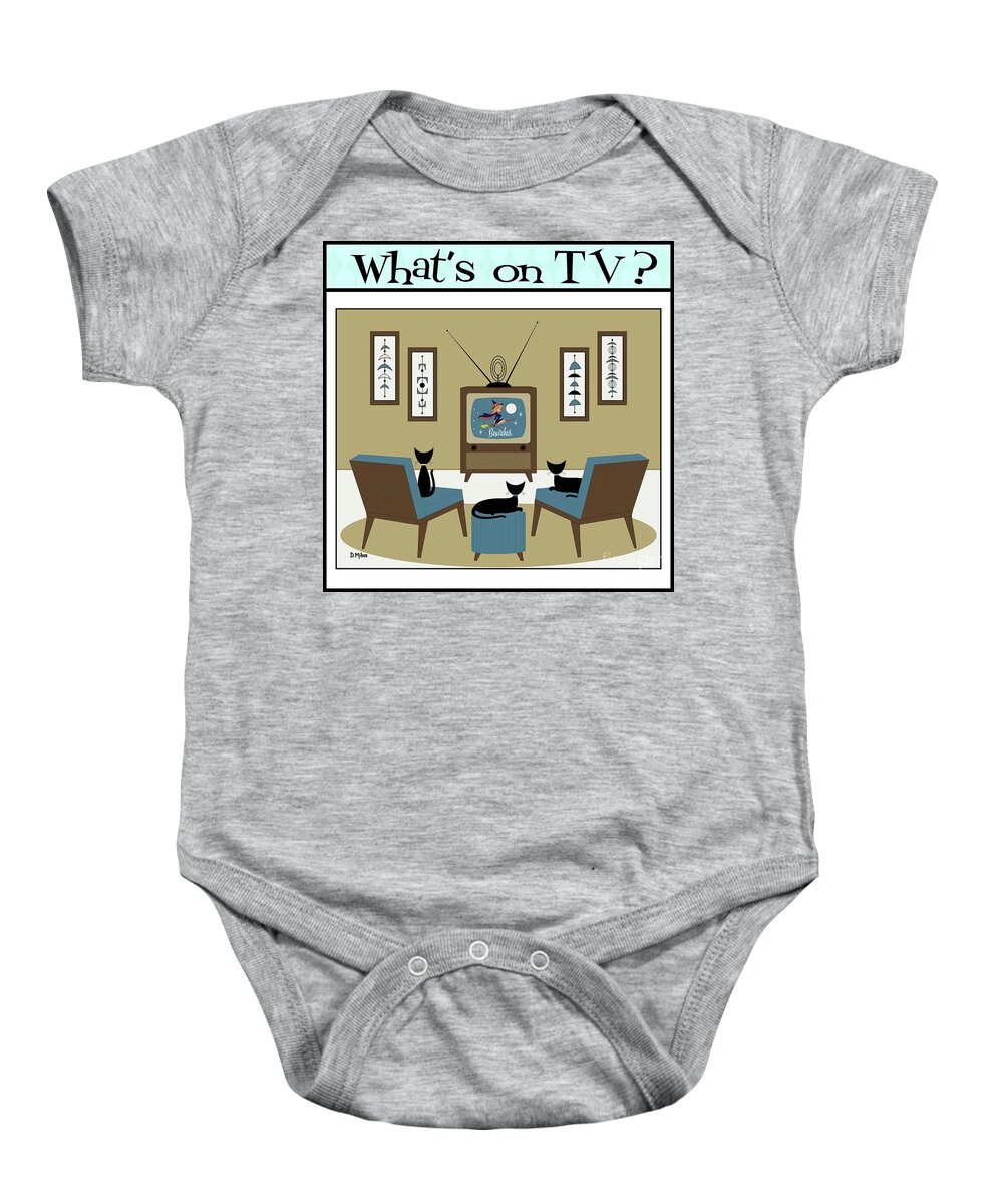  Baby Onesie featuring the digital art TV icon by Donna Mibus