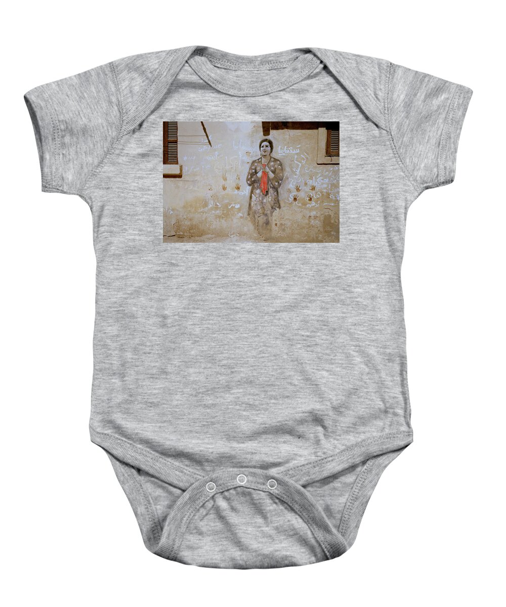 Passion Baby Onesie featuring the photograph Umm Kulthum by Shaun Higson