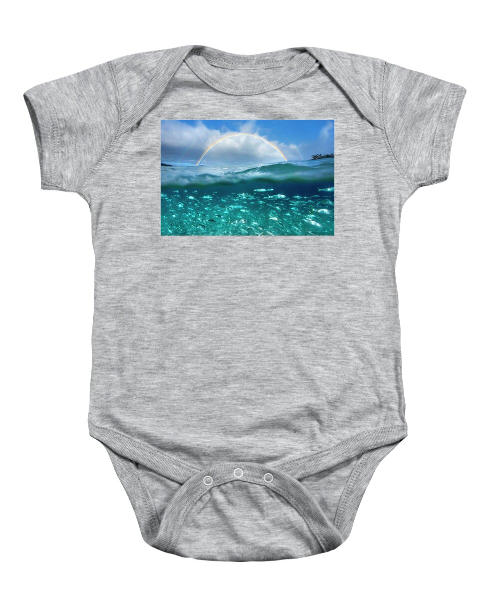  Sea Baby Onesie featuring the photograph Under the Rainbow by Sean Davey