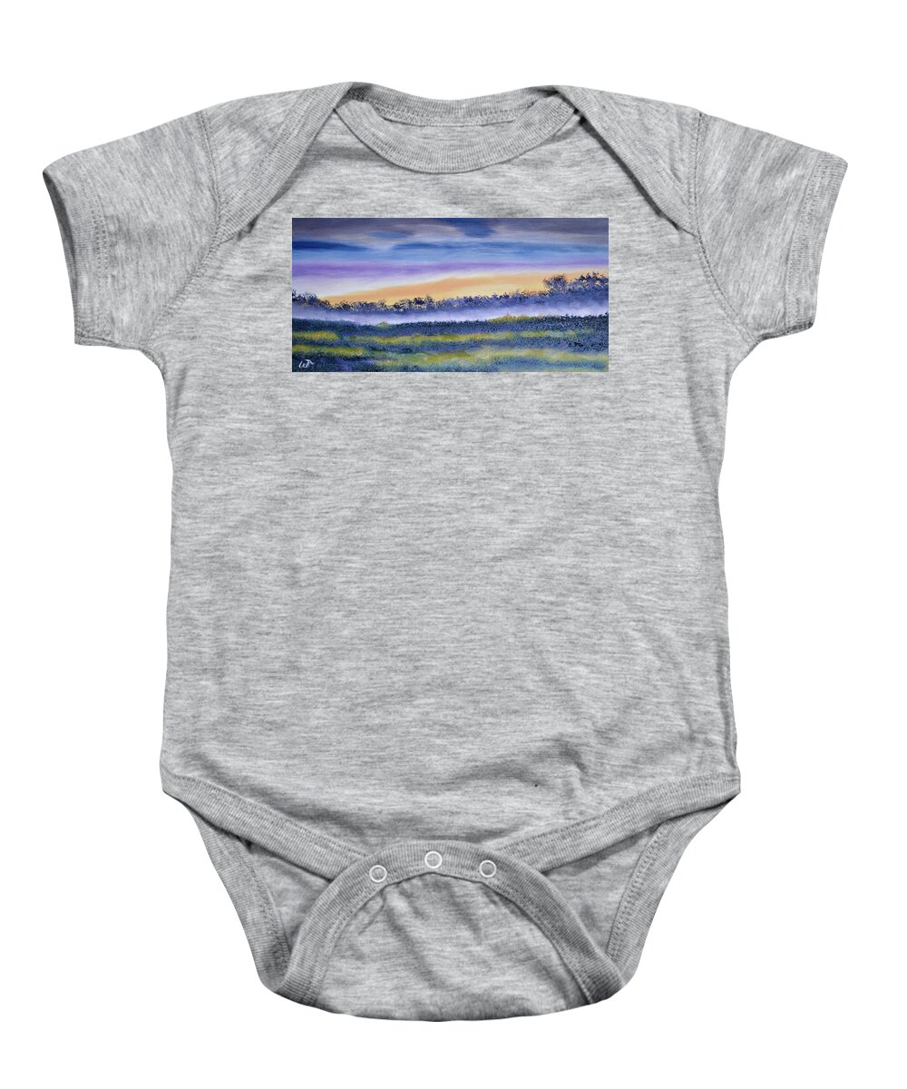 Up And Coming Sunrise Painting Baby Onesie featuring the painting Up and Coming Sunrise Painting by Warren Thompson