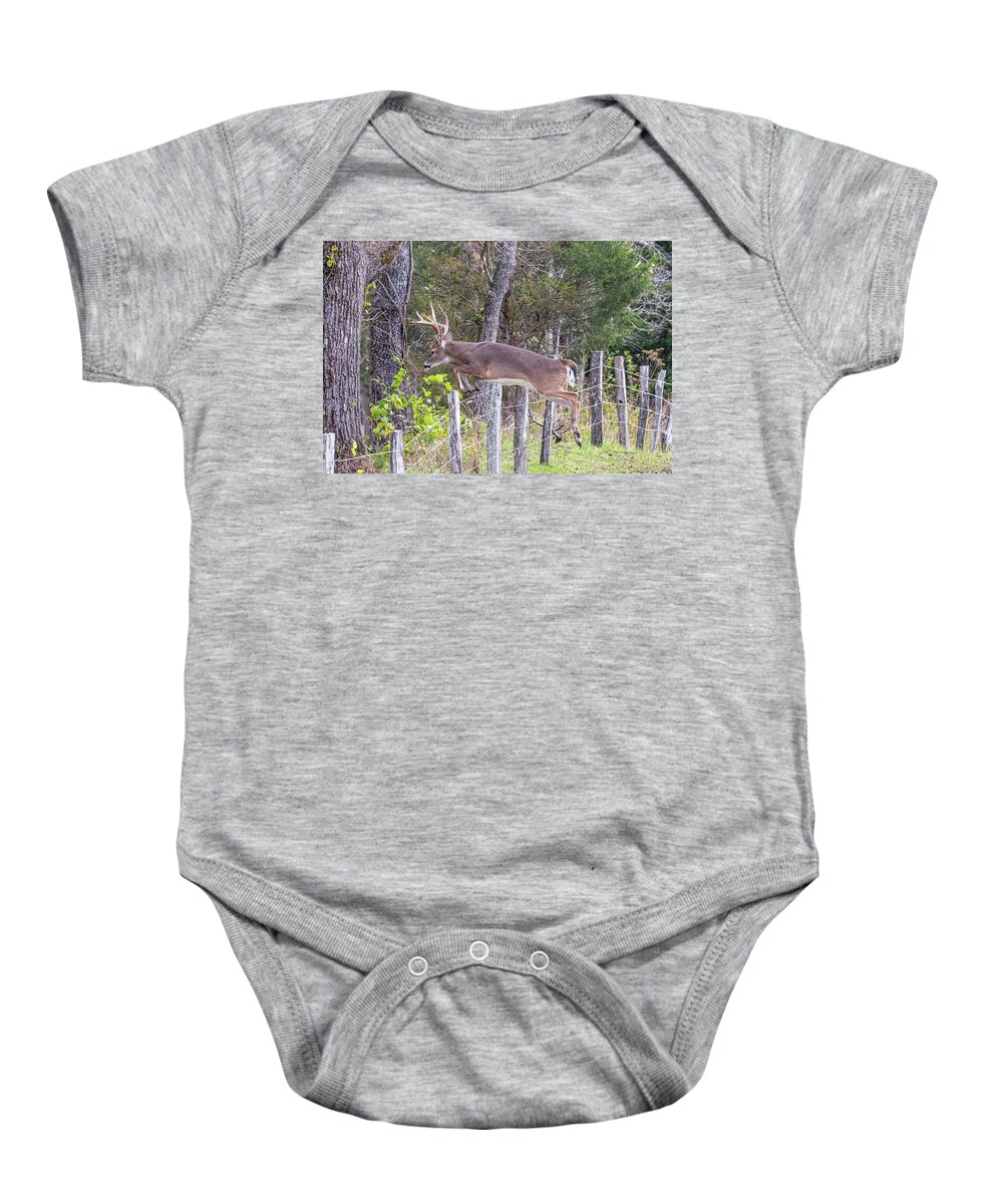  Baby Onesie featuring the photograph Up and Over by Jim Miller