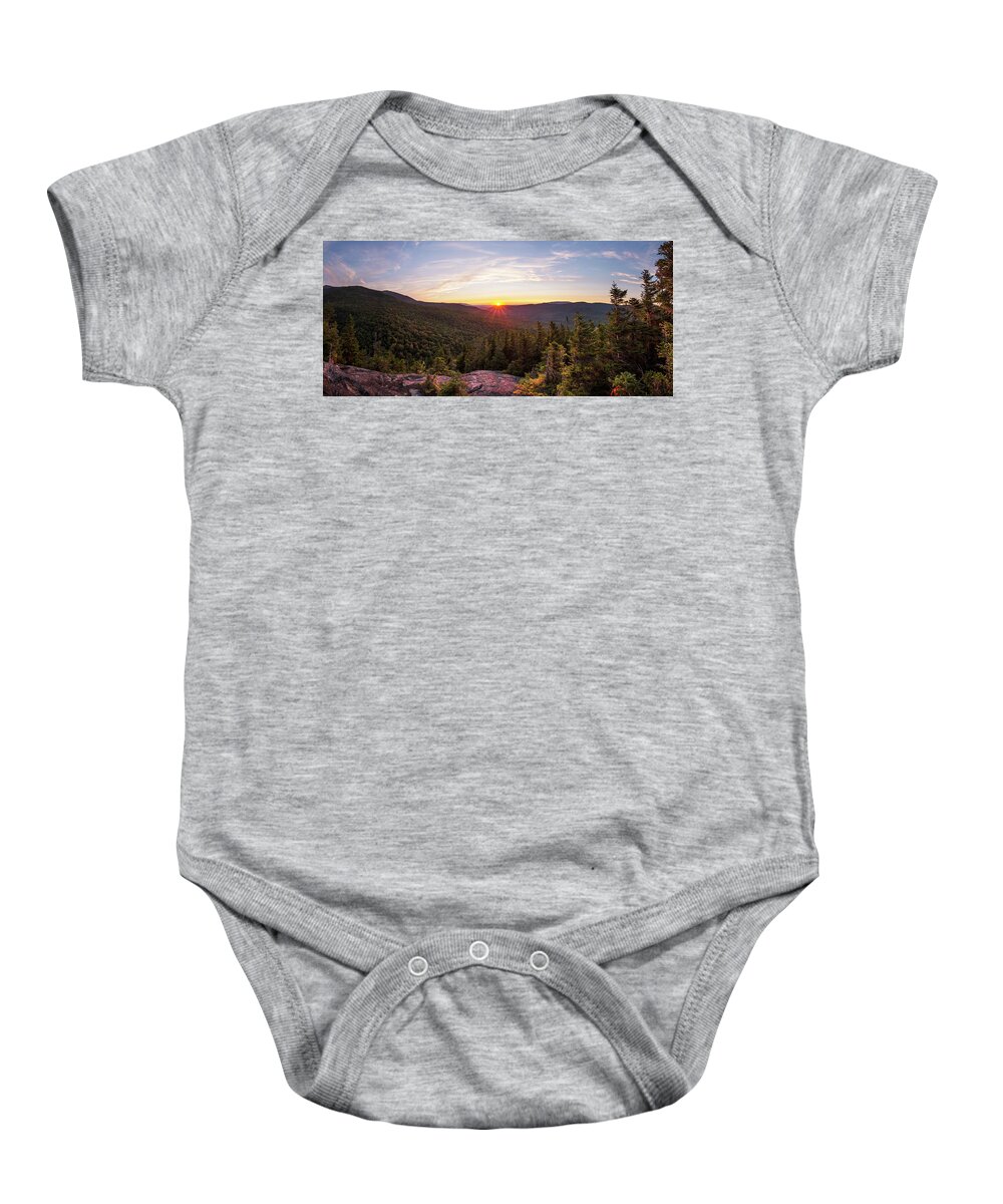 Upper Baby Onesie featuring the photograph Upper Inlook Summer Sunset by White Mountain Images