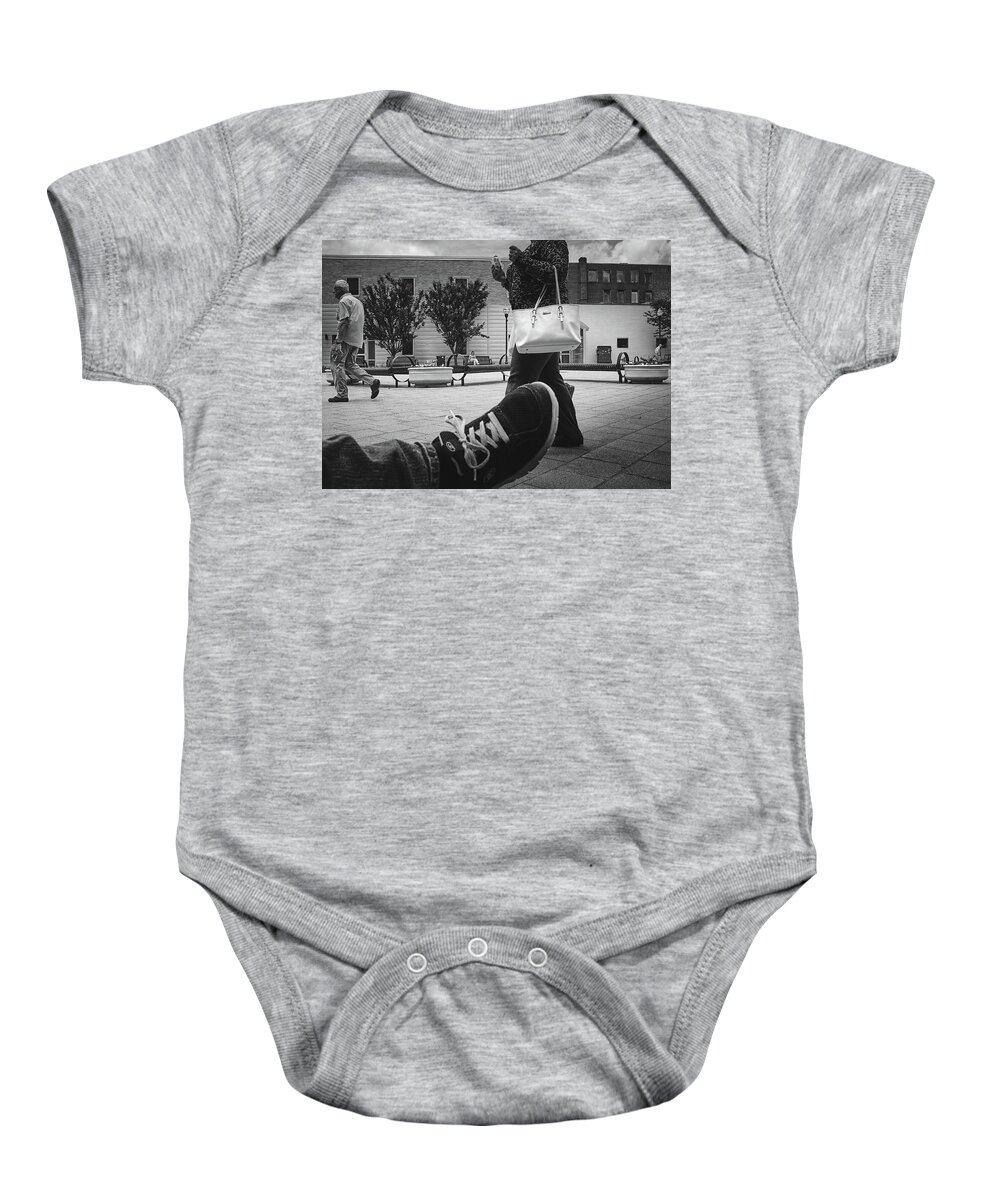 City Baby Onesie featuring the photograph Urban Sneaker by Bob Orsillo