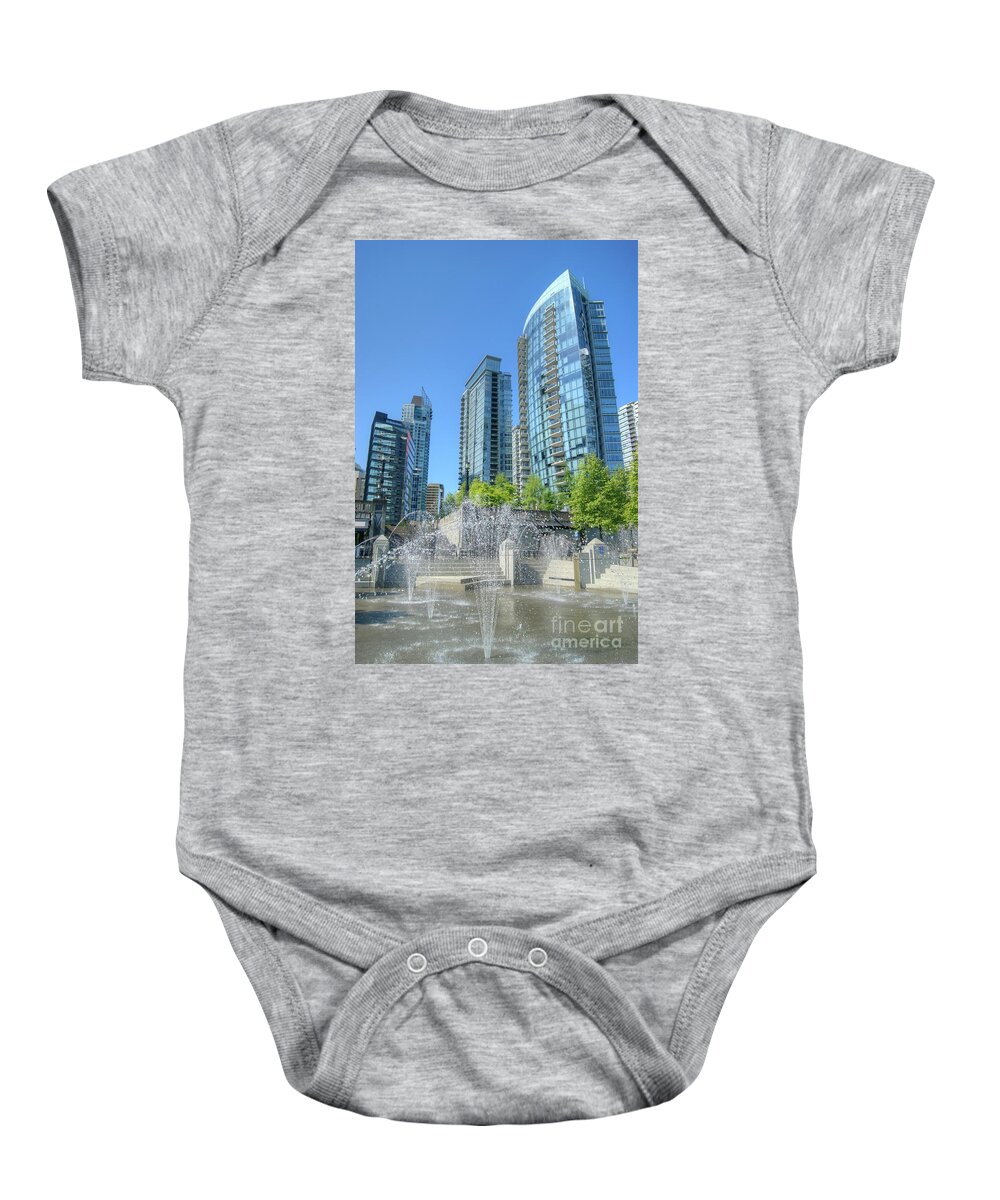 Vancouver Baby Onesie featuring the photograph Vancouver Cityscape 2 by David Birchall