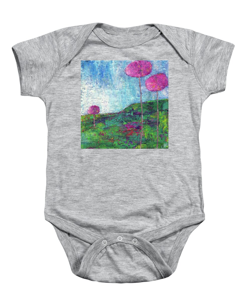 Landscape Baby Onesie featuring the painting Vividry2 by Winona's Sunshyne