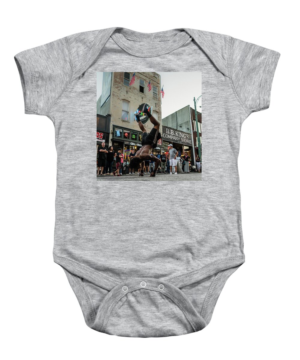 Beale Street Baby Onesie featuring the photograph Warming up by Darrell DeRosia