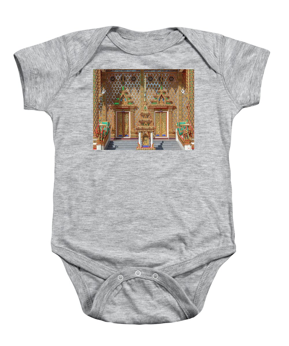 Scenic Baby Onesie featuring the photograph Wat Si Saeng Thong Phra Ubosot Entrance DTHU1449 by Gerry Gantt