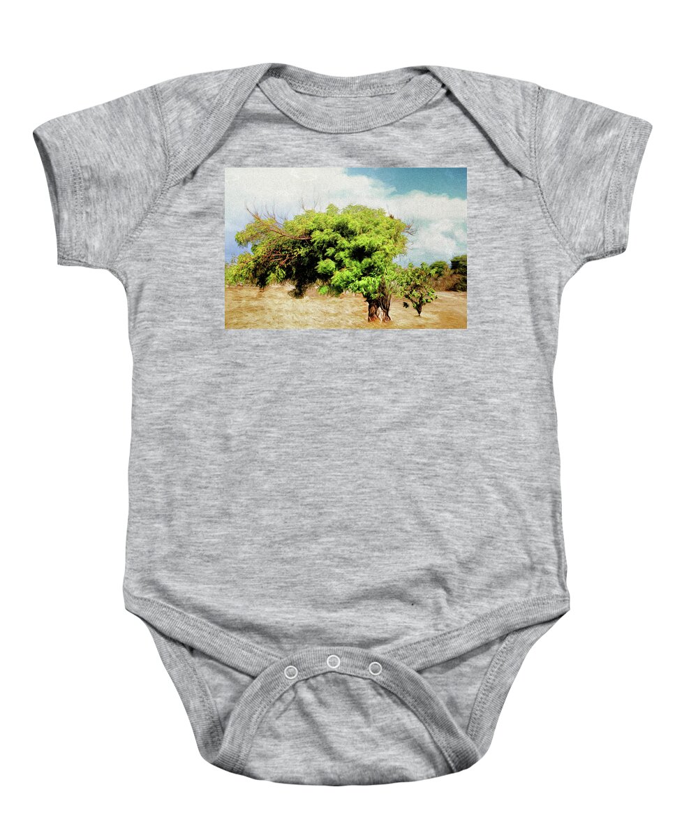 Tree Baby Onesie featuring the photograph Whichever Way the Wind Blows by Ola Allen