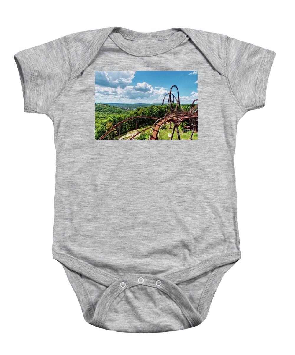 Roller Coaster Baby Onesie featuring the photograph Wildfire Landscape by Jennifer White