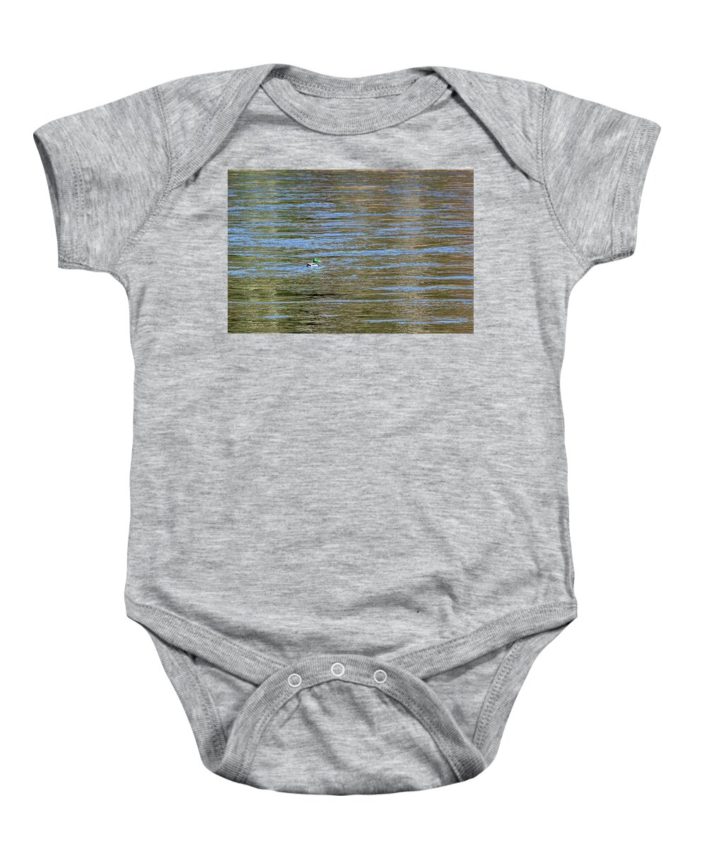 Animals Baby Onesie featuring the photograph Wildlife Photography - Duck by Amelia Pearn