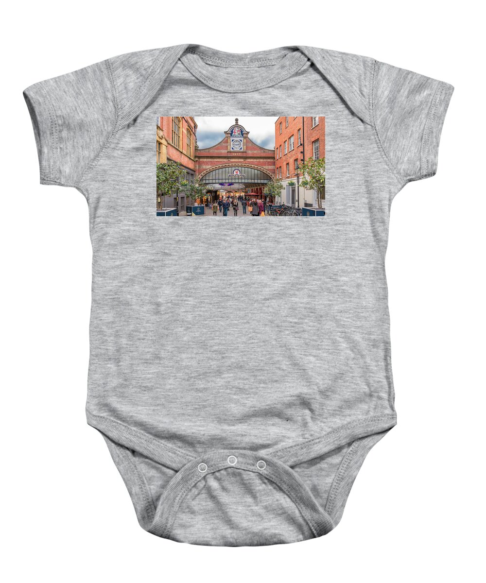 United Kingdom Baby Onesie featuring the photograph Windsor Train Station Arcade by Marcy Wielfaert
