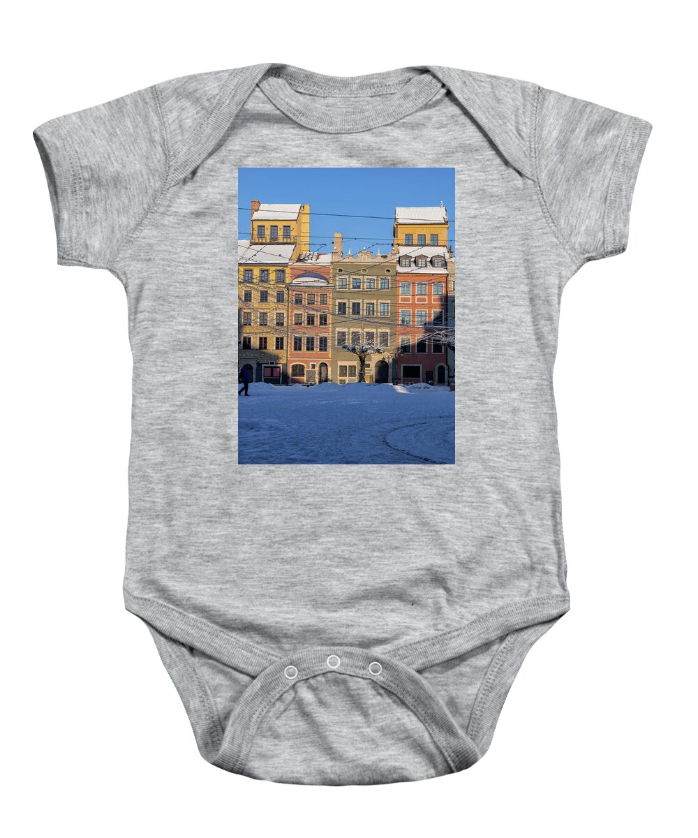 Warsaw Baby Onesie featuring the photograph Winter Morning In Old Town Of Warsaw by Artur Bogacki