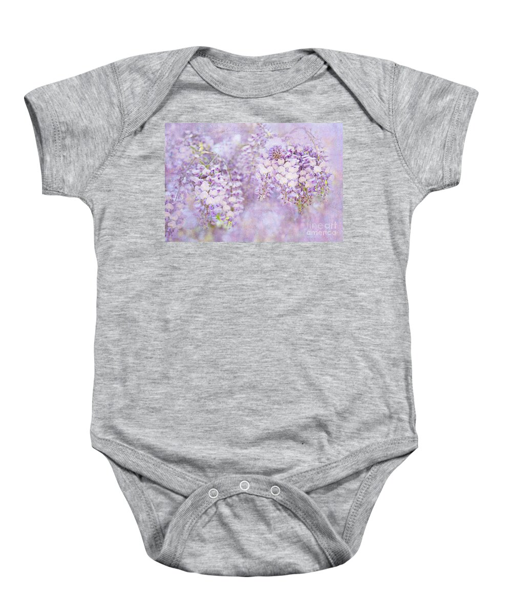 Garden Baby Onesie featuring the photograph Wishing Wisteria by Marilyn Cornwell