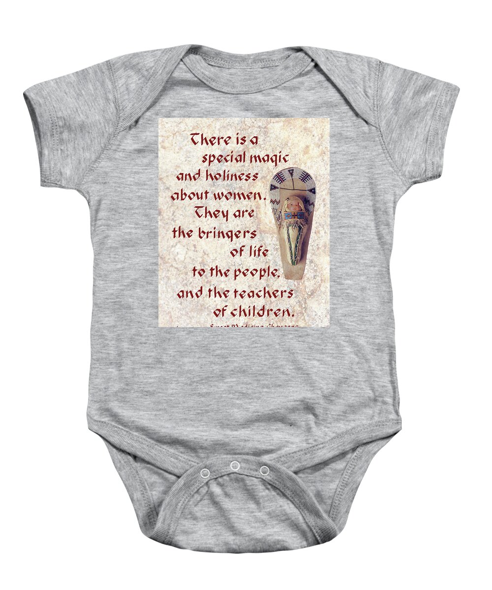 Women Baby Onesie featuring the digital art Women are the Bringers of Life by Jacqueline Shuler