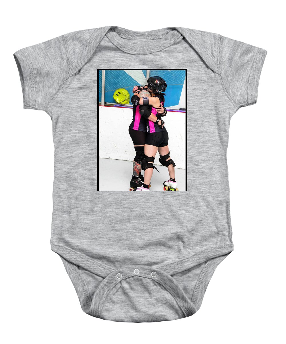 Roller Derby Baby Onesie featuring the photograph Women Who Fly #19 by Christopher W Weeks